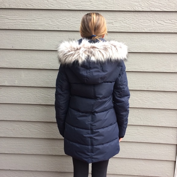 Luxurious Nautica Water Resistant Navy Warm Puffer Parka - Picture 6 of 16